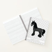 Carnet Cheval Clydesdale Black Gypsy Vanner & Texte (Intérieur)