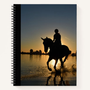 Carnet Cheval Coucher De Soleil Ride Journée Nuit Couran