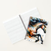 Carnet Cheval courant à l'aquarelle abstraite (Intérieur)