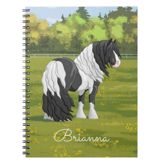 Carnet Cheval d'attelage de la bandelette tzigane noire d (Devant)