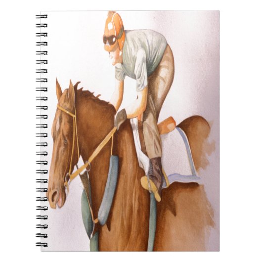 Carnet Cheval de course et jockey (Devant)