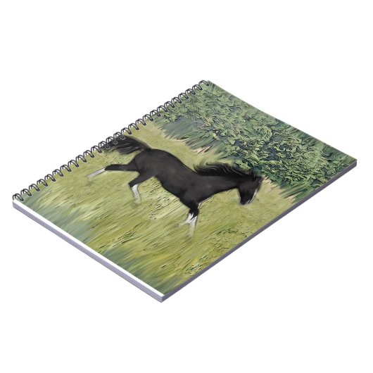 Carnet cheval de course peint (Côté gauche)