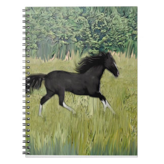 Carnet cheval de course peint