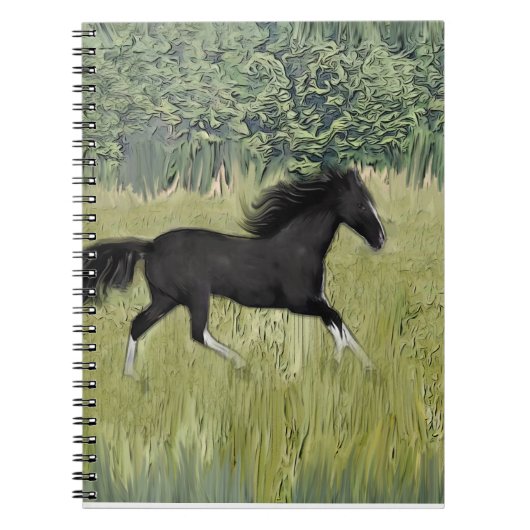 Carnet cheval de course peint (Devant)