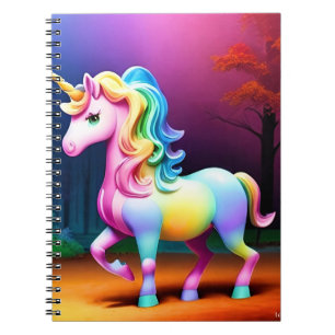 Carnet Cheval de licorne blanche-37474