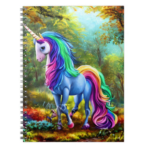Carnet Cheval de licorne coloré