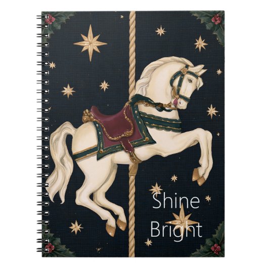 Carnet Cheval de manège de Noël (Devant)