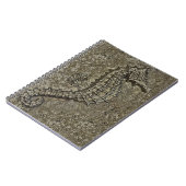 Carnet Cheval de mer aquatique texturé de sable (Côté gauche)
