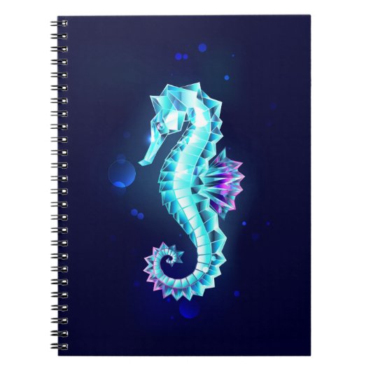 Carnet Cheval de mer de glace cristal sur Arrière - plan (Devant)