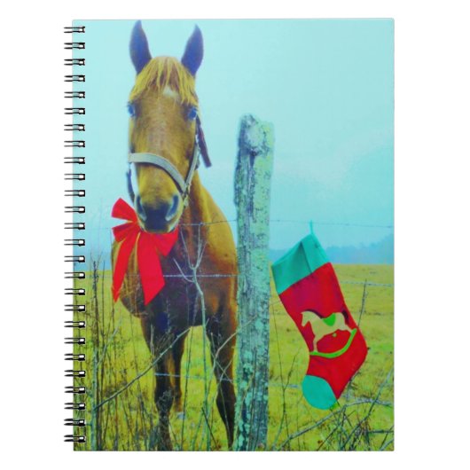 Carnet Cheval de Noël Brown (Devant)
