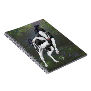 Carnet Cheval de peinture à visage noir et blanc