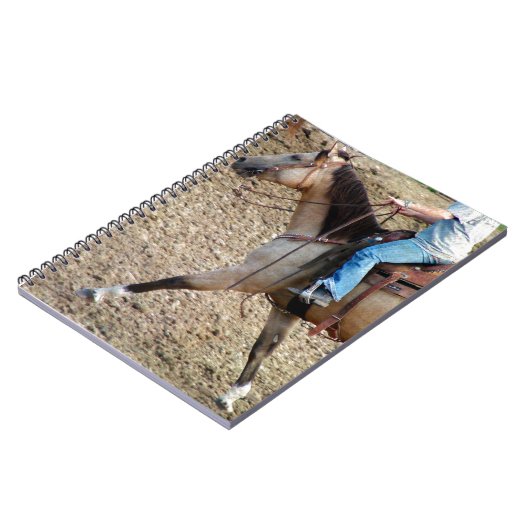 Carnet Cheval de rodéo Buckskin (Côté gauche)