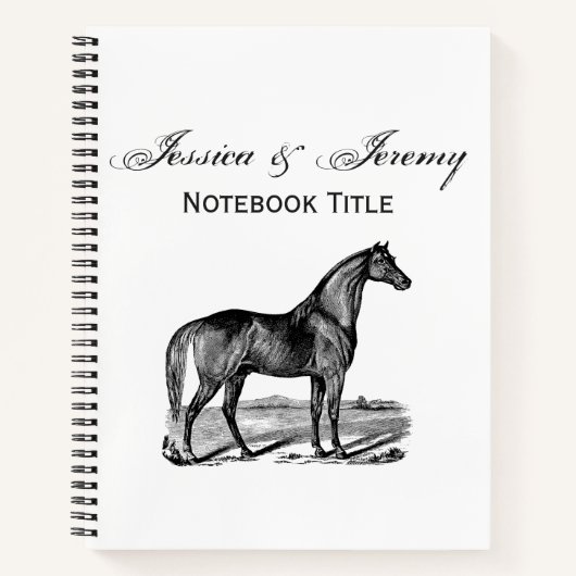 Carnet Cheval debout vintage (Devant)