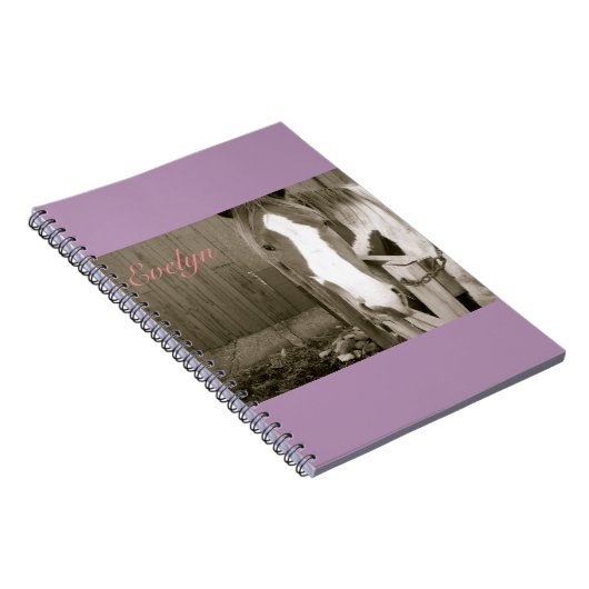 Carnet Cheval doux Notbook de fille (Côté Droit)