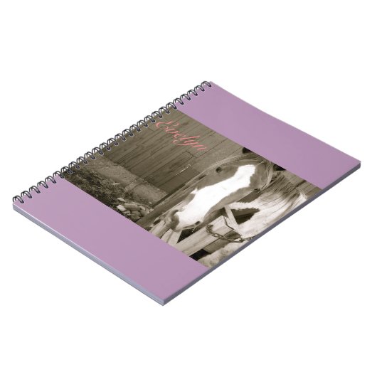 Carnet Cheval doux Notbook de fille (Côté gauche)