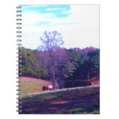 Carnet Cheval éloigné dans un champ violet (Devant)