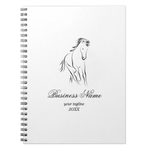 Carnet Cheval en couleur noire