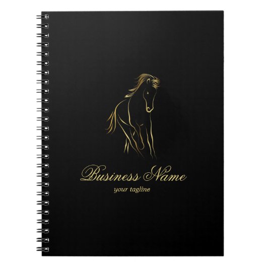 Carnet Cheval en or (Devant)