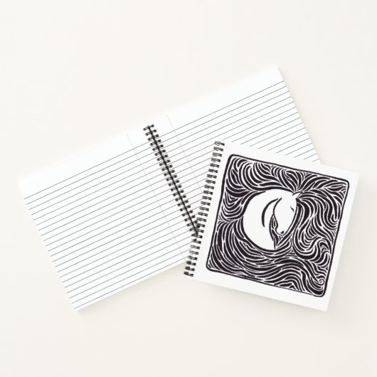 Carnet Cheval en stylo brosse (Intérieur)