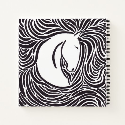 Carnet Cheval en stylo brosse (Dos)