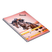 Carnet Cheval et cavalier Chasseur Jumper Equestrier Cust (Côté Droit)