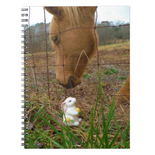 Carnet cheval et fleur de printemps Bunny