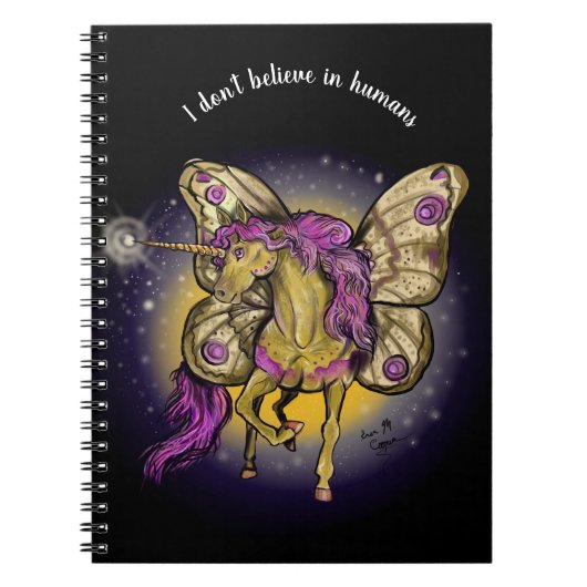 Carnet Cheval Fairy Jaune Empereur Moth (Devant)