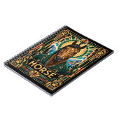 Carnet Cheval, faune Art déco (Côté gauche)