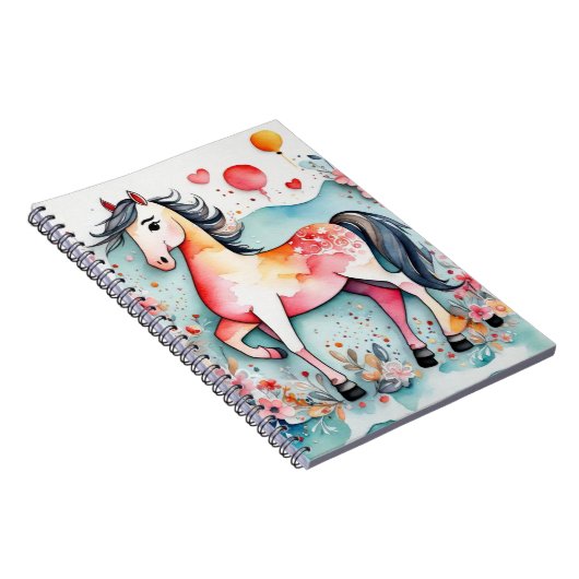 Carnet Cheval floral mignon (Côté Droit)