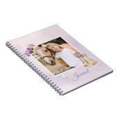 Carnet Cheval Floral Violet Filles (Côté Droit)