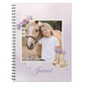 Carnet Cheval Floral Violet Filles (Devant)