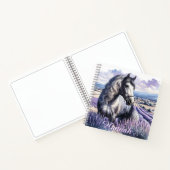 Carnet Cheval gris joli debout en Lavender (Intérieur)