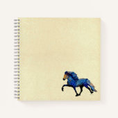 Carnet Cheval islandais Nuit étoilée (Devant)