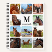 Carnet Cheval Lover Personnalisé Monogramme 11 Photo Coll (Devant)