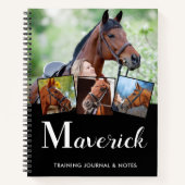 Carnet Cheval Monogramme personnalisé Nom Equine 5 Photo (Devant)