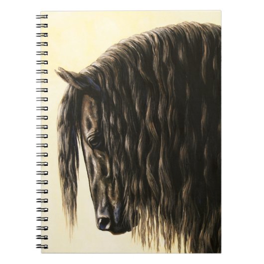 Carnet Cheval noir Friésien (Devant)