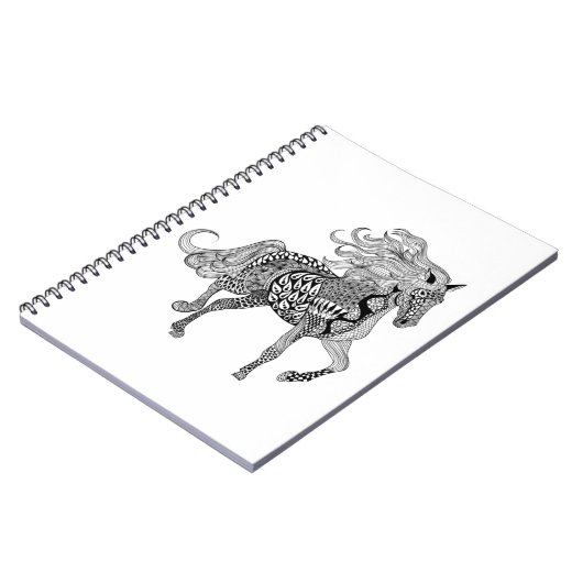 Carnet Cheval noir inspiré (Côté gauche)