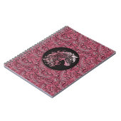 Carnet Cheval rose cowgirl floral à outils cuir (Côté gauche)