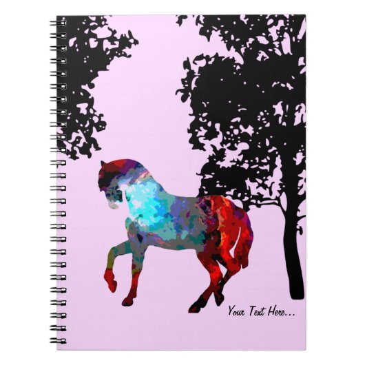 Carnet Cheval rose d'enfants (Devant)