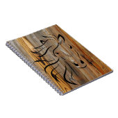 Carnet Cheval rustique sur bois (Côté Droit)
