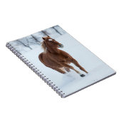 Carnet Cheval seul courant dans la neige (Côté Droit)