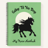 Carnet Cheval Simple Dit Personnaliser Nom (Devant)