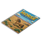 Carnet Cheval Steppe Mongol KlayKoo Moderne (Côté gauche)