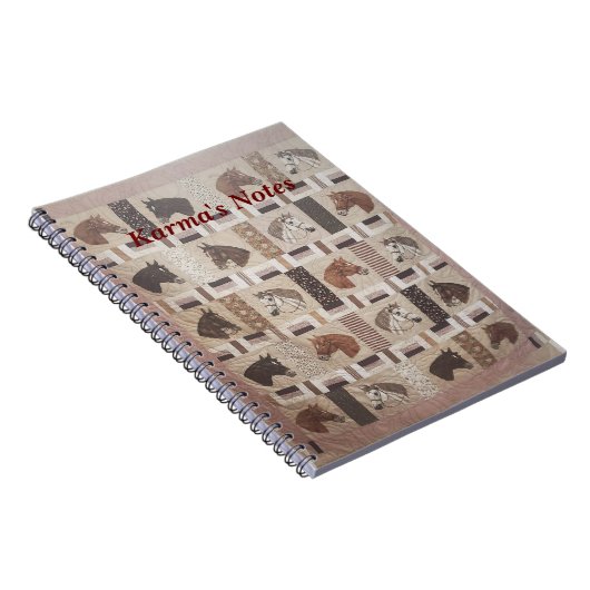 Carnet Cheval surface composée avec texte (Côté Droit)