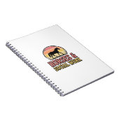 Carnet Cheval & Travail Social Retro Sunset Vector Design (Côté Droit)