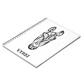 Carnet Cheval tribal noir et blanc (Côté gauche)