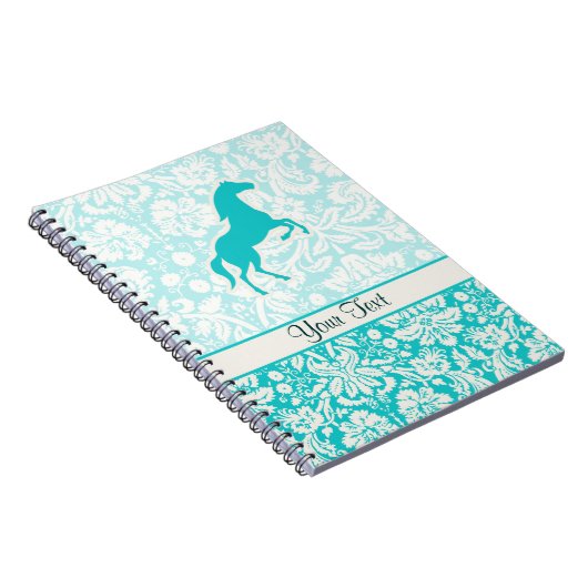 Carnet Cheval turquoise (Côté Droit)