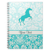 Carnet Cheval turquoise (Devant)