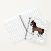 Carnet Cheval Vanner Clydesdale Gypsy Brun & Texte (Intérieur)