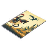 Carnet Chevalier médiéval & wyvern avec fantasy de châtea (Côté gauche)